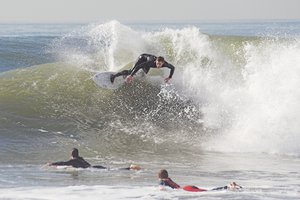 Surfers at  Corona Del Mar State Beach