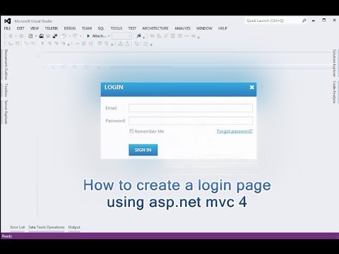 How to create a login page using asp.net mvc 4