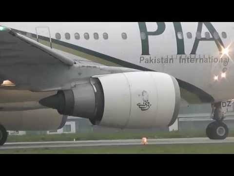 Pakistan International Airlines a310 takeoff at Leeds Bradford Airport