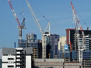 Cranes. With High Rise Apartments