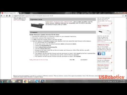 USR3510 Radio Firmware Update