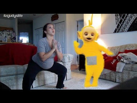 PREGNANT TELETUBBY WORKOUT! - August 29, 2012 - itsJudysLife Vlog