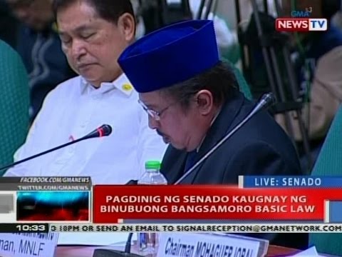 Senate committee hearing on Bangsamoro Basic Law