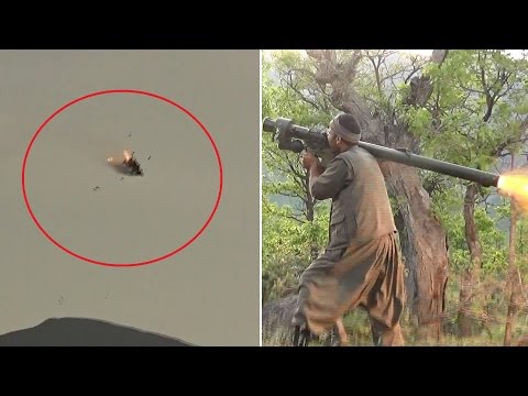 Kurdish PKK Shooting Down A Turkish AH-1 Cobra Helicopter With A MANPADS