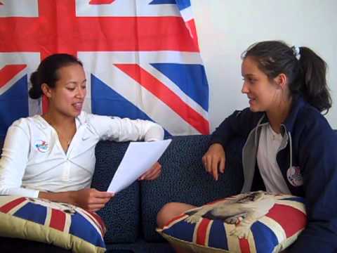 Anne Keothavong asks Laura Robson - 'What's your favourite...'