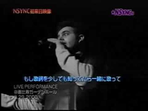 Chris Kirkpatrick as the M.C. (*NSYNC Live in Japan 2000)