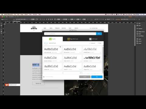 Adobe Muse CC 2015 - New Typekit Font Integration