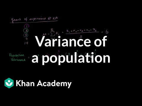 Variance of a population | Descriptive statistics | Probability and Statistics | Khan Academy