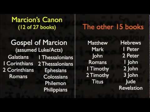 Bib1. Gospel of Marcion, and the philosophy of Marcionism - Bible Dates 1