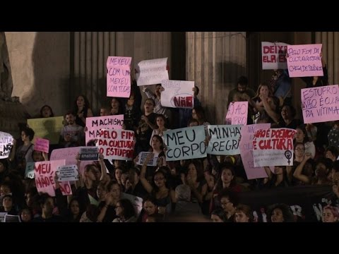 Women march after gang-rape internet video shocks Brazil