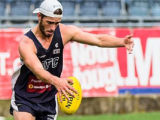 Northern Blues footballer Scott Simpson suffered a stroke playing for Karringal on Saturday May 28. Picture: TIM MURDOCH