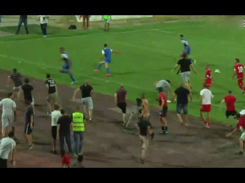 Pitch invasion during CSKA Sofia - Ashdod |  friendly game 02.08.2015