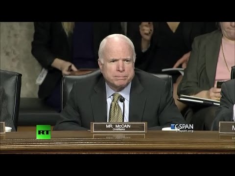 “Shut up or I’ll have you arrested….. low-life scum” – John McCain to anti-war activists