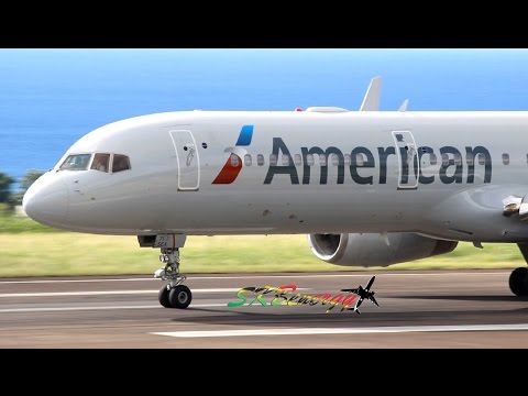 American Airlines 757-200, New Livery departing St Kitts (HD 1080p)