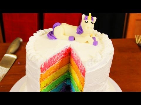 HOW TO MAKE A RAINBOW CAKE - NERDY NUMMIES