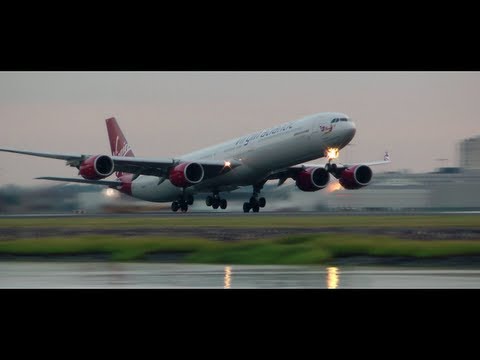 Virgin A340-600 Sweet Takeoff