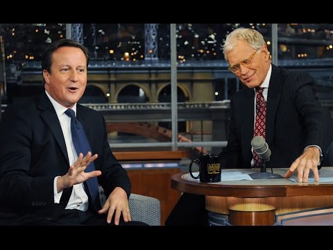 David Letterman with British Pig Fucker DAVID CAMERON