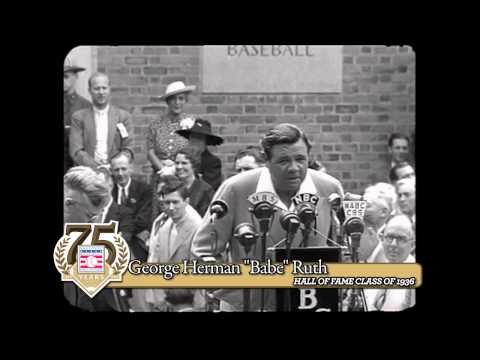 Opening of the Baseball Hall of Fame with Babe Ruth and Cy Young