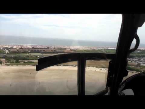 Helicopter flight from republic airport to jones beach roun