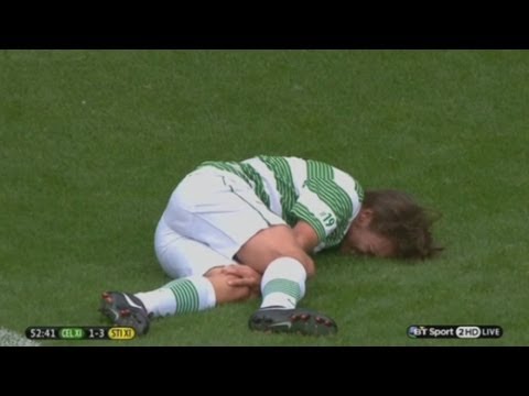 Ouch! One Direction's Louis Tomlinson tackle by Gabriel Agbonlahor