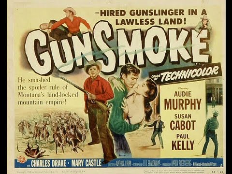 Gunsmoke 1958 Western Movie  Audie Murphy , Susan Cabot ,Paul Kelly, Donald Randolph