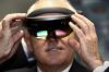 Prime Minister Malcolm Turnbull wore hollow lens mixed reality goggles at SAAB Australia in Adelaide. 