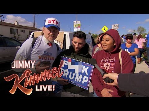 Trump Fan Jake Byrd Invades a Bernie Sanders Rally