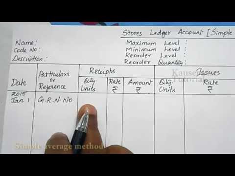 Simple and weighted average (STORES LEDGER ) with solved problem Cost accounting tutorial