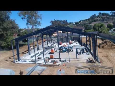 Time Lapse of Steel Building Being Erected for Church in Bonita, CA