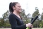 Glenmore Park resident Jessica Lowe exercises in the local park. 