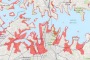 Sydney's harbourside suburbs would be effected by a tsunami. according to tsunamisafe.com.au