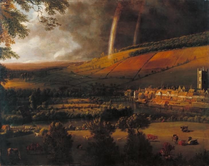 Jan Siberechts, 'Landscape with Rainbow, Henley-on-Thames' circa 1690