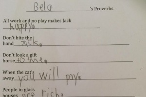 Bela's proverbs.