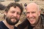 Ben Quilty and Richard Flanagan in the Bekaa Valley, Lebanon.