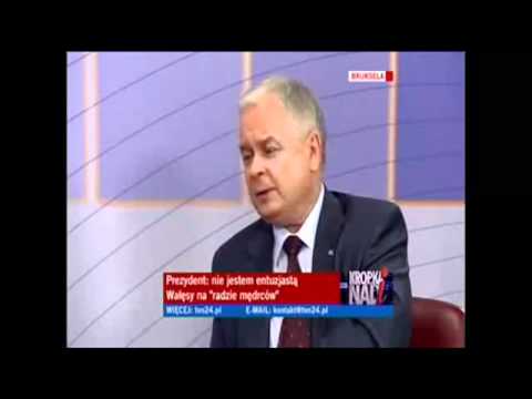 Lech Kaczyński nokautuje Monikę Olejnik w Brukseli.