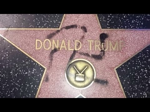 Donald Trump's Star on Hollywood Walk of Fame Appears Defaced with Swastika