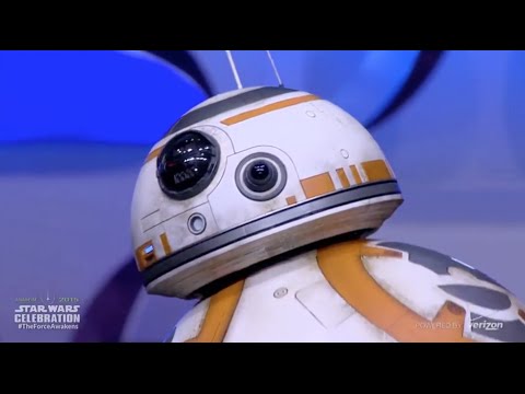 BB-8 droid from The Force Awakens rolls out on stage at Star Wars Celebration Anaheim