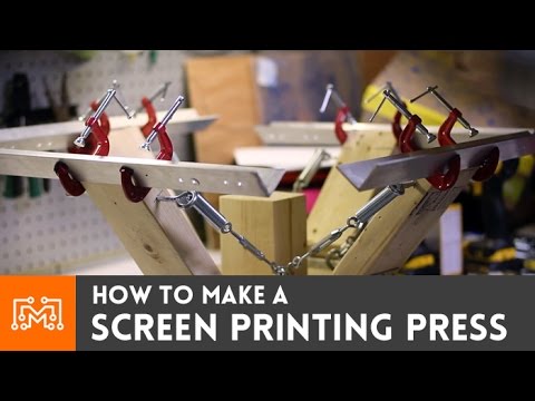 How to make a 4 color screen printing press