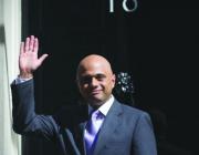 Business secretary Sajid Javid standing outside 10 Downing Street