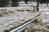 The Mersey River, near Latrobe in Tasmania, in severe flood.