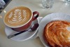 Flat white and Kouign-aman pastry at Tiong Bahru Bakery