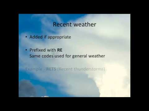 How to read a Meteorological Aerodrome Report (METAR)