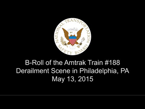 B-Roll of Scene of Amtrak Train #188 Derailment in Philadelphia, PA