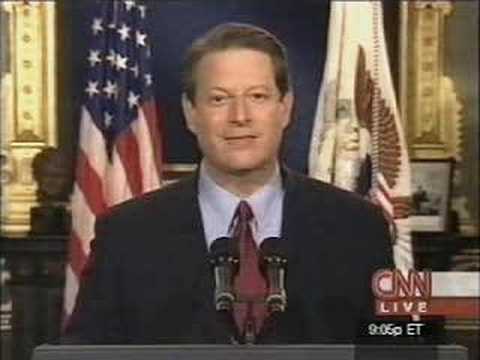 Al Gore concedes presidential election of 2000