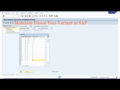 How to create Fiscal year variant in SAP FICO