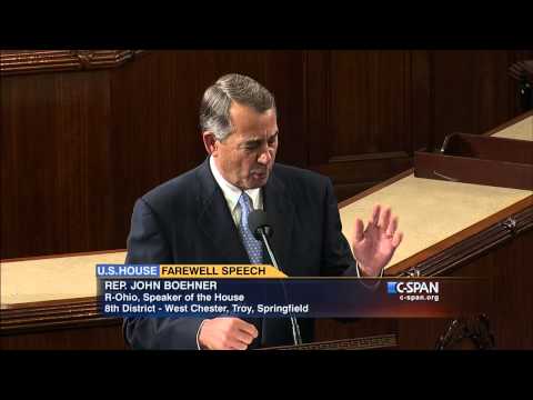 Speaker John Boehner (R-OH) Farewell Address (C-SPAN)