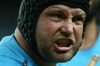 SYDNEY, AUSTRALIA - MARCH 28: Benn Robinson of the Waratahs shows his frustration during the round seven Super Rugby ...