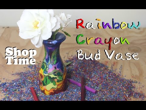 Rainbow Crayon Bud Vase