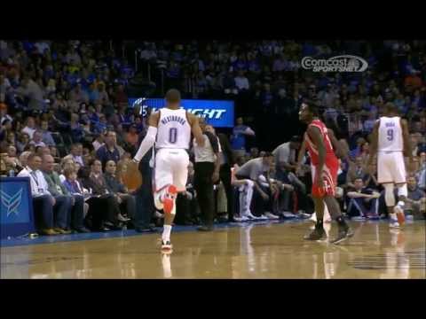 Russell Westbrook loses cool when Patrick Beverley goes for a steal