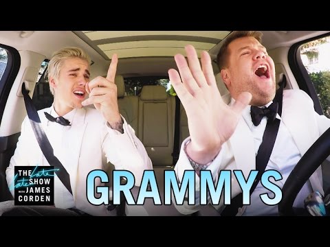 Justin Bieber & James Corden's Post-Grammys Drive